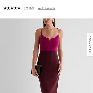 Express Fuchsia and Maroon Knit Dress